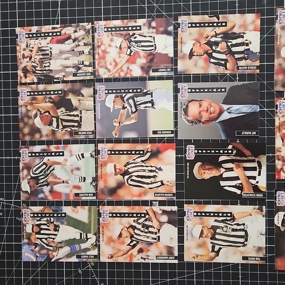17 card lot of 1991 Pro Set Officials cards NEAR MINT! - Picture 2 of 6